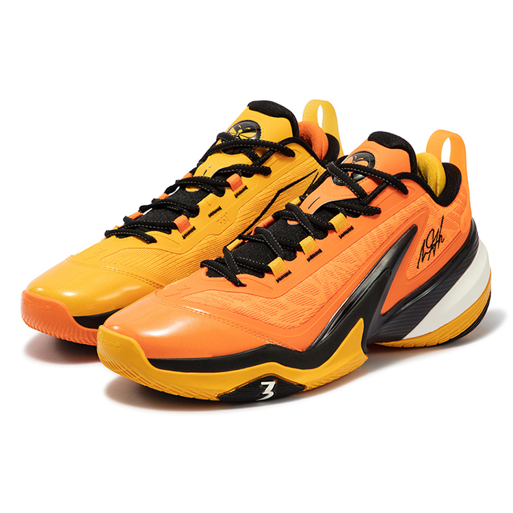 361° AG 5 Cushioning Anti-Slip Wear-Resistant Impact-Resistant Low-Top Basketball Shoes Men's Yellow Black