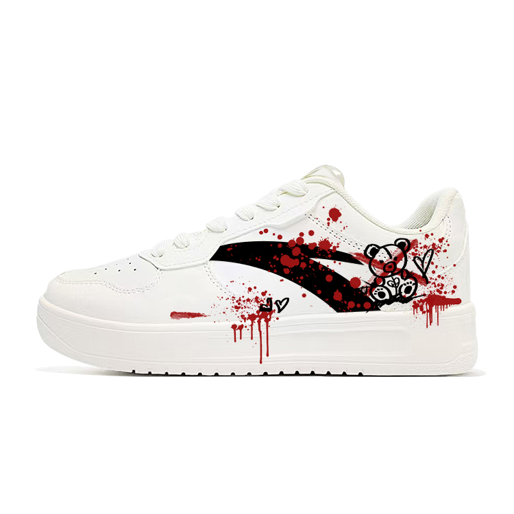 Anta Anti-Slip Wear-Resistant Low-Top Skateboard Shoes Unisex White