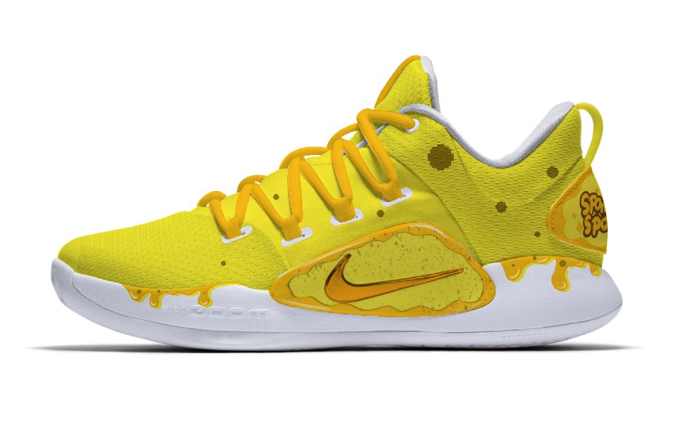 Nike Hyperdunk X Low 10 Anti-Slip Wear-Resistant Low-Top Basketball Shoes Men's White Yellow