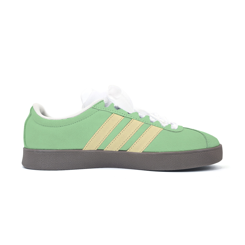 Adidas Neo VL Court 2.0 Abrasion Resistant Low Top Skateboard Shoes Unisex Light Green