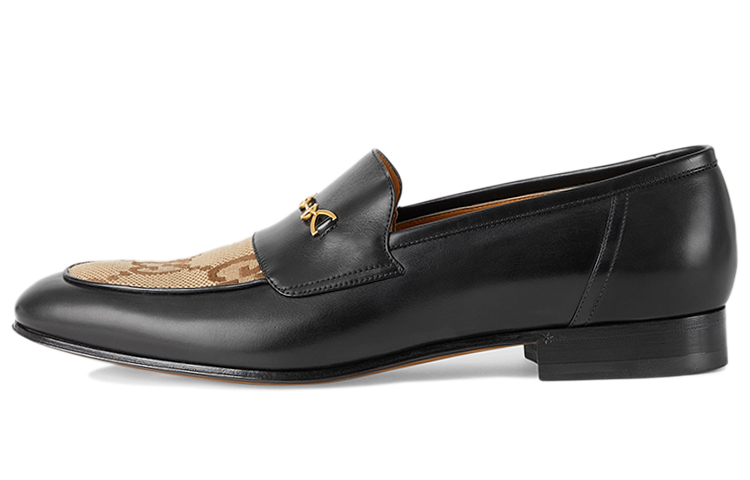 GUCCI Jordaan GG Canvas Loafers