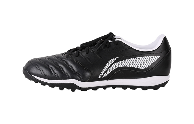 LiNing TF Rubber Broken Studs Cushioning, Slip Resistant, And Abrasion Resistant Soccer Shoes Men's Black