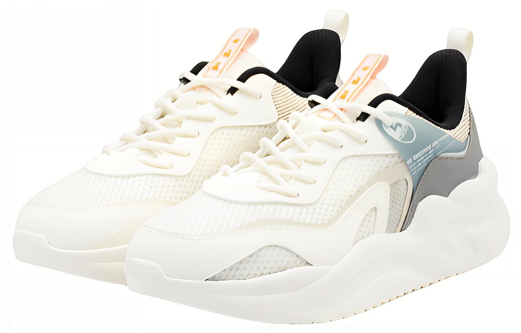 361° Anti Slip Wear Resistant Low Top Casual Shoes Men's White Beige