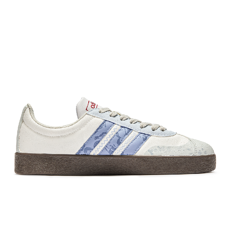 Adidas Neo VL Court 2.0 P.M.S Gray Blue Stitch Anti Slip Wear Resistant Low Top Skateboard Shoes Unisex Gray Brown