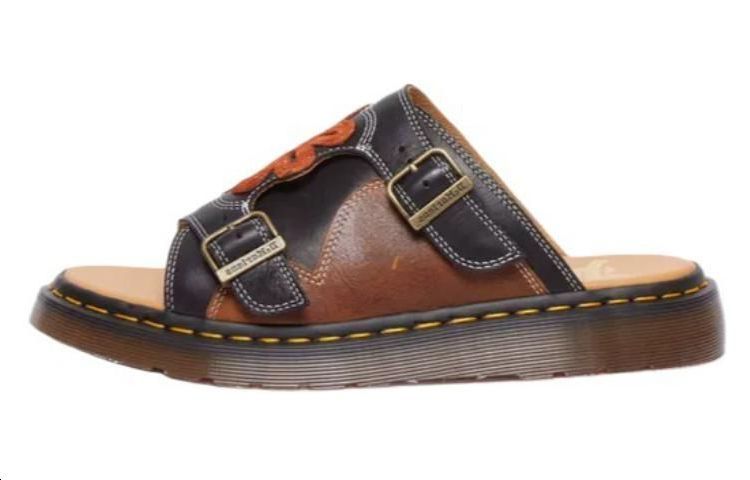 Dr.Martens Slip Resistant Abrasion Resistant Slide Slippers Unisex Brown