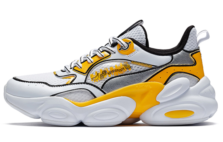 361° Cushioning Low Top Chunky Sneakers Women's White Yellow