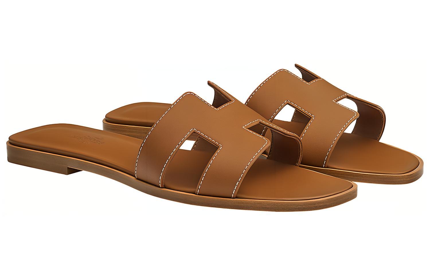 HERMES Oran Sandals Brown Women's купить в интернет-магазине Yoocart с быстрой доставкой по России.