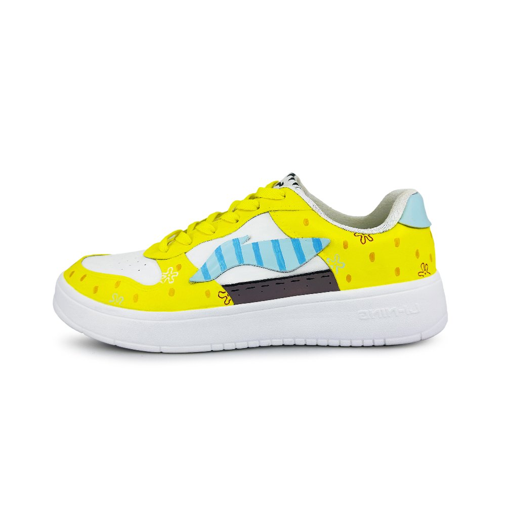 LiNing Pontoon Boats Slip Resistant, Abrasion Resistant, Breathable Low top Skateboard Shoes Men's Yellow