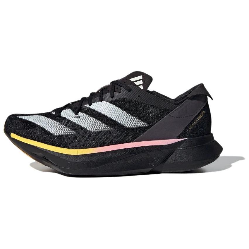 Adidas Adizero Adios Pro 3 Cushioning Wear-Resistant Low-Top Marathon Running Shoes Men's Black White Yellow