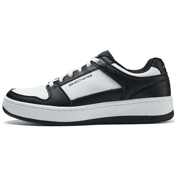 Skechers Slip-Resistant Cushioning Wear-Resistant Low-Top Skateboard Shoes Men's Black White