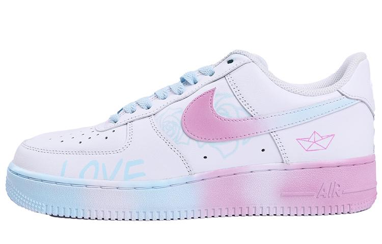 Nike Air Force 1 Low 07 Air Force 1 Low-Top Skateboard Shoes Men's Pink Blue