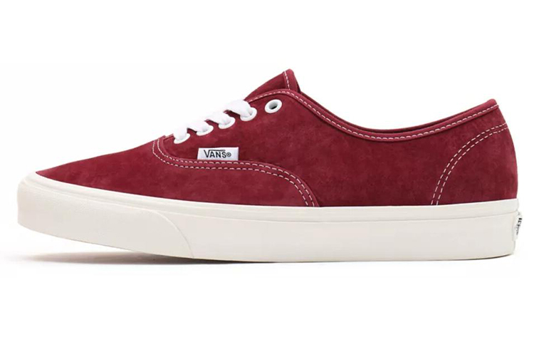 Vans Authentic Wear Resistant Non Slip Minimalistic Casual Skate Shoes Deep Red