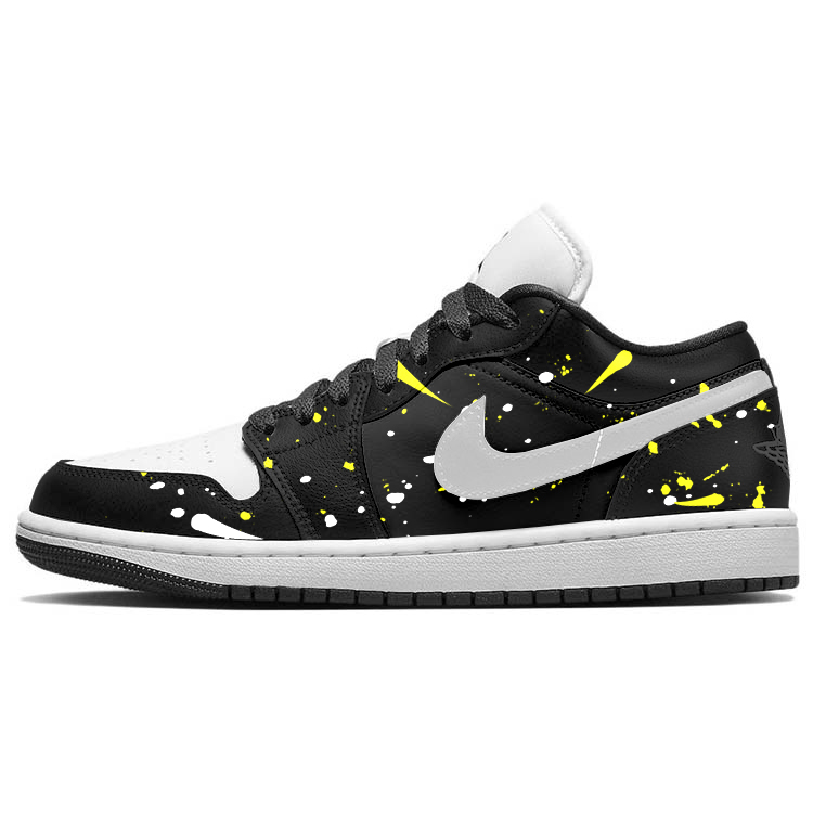 Jordan Air Jordan 1 Anti-Slip Wear-Resistant Low-Top Vintage Basketball Shoes Women's Black White