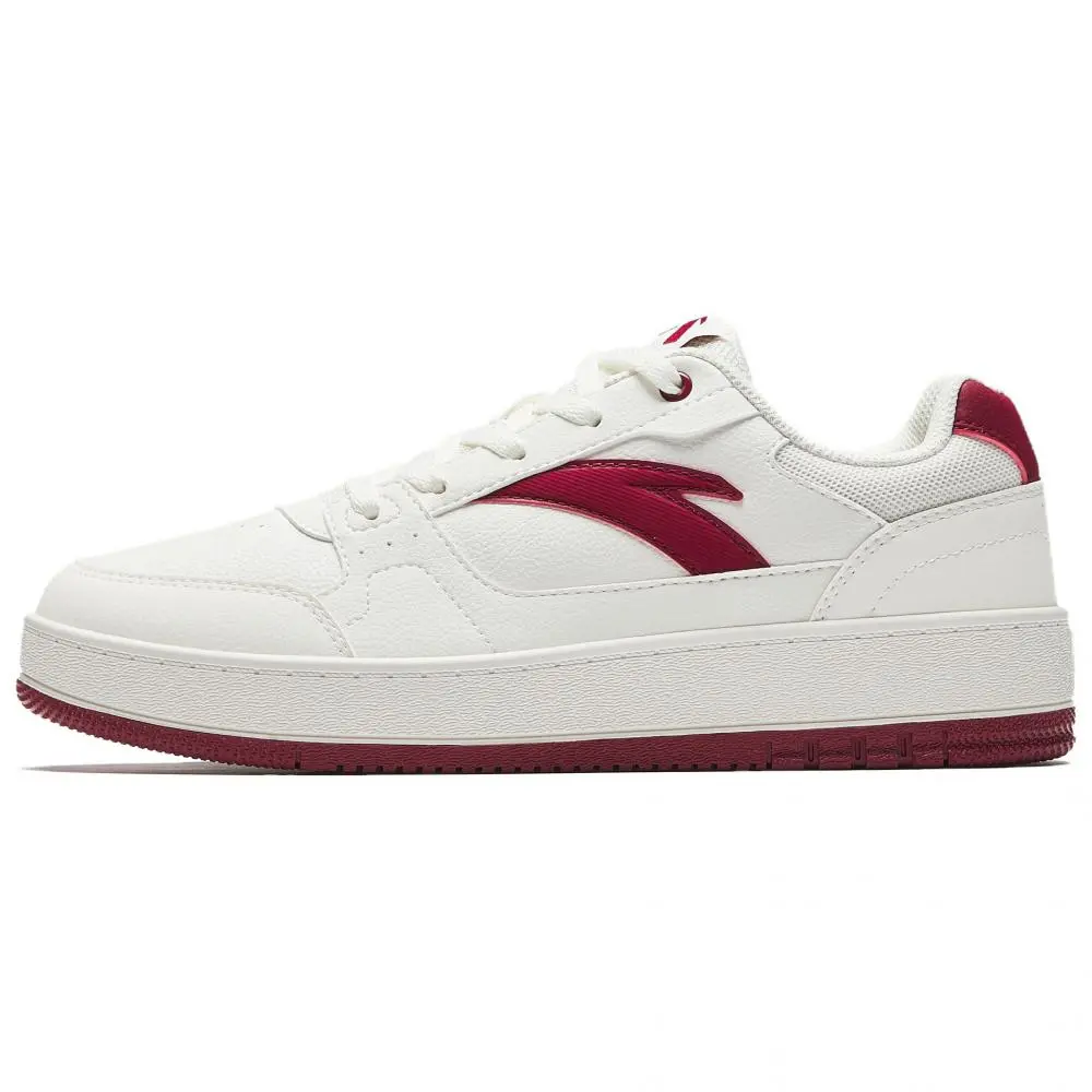 Anta Original 2 Wear resistant And Lightweight Low top Skateboard Shoes Women's White Red