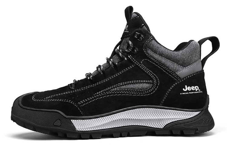 Jeep High Top Outdoor Shoes Men's Black