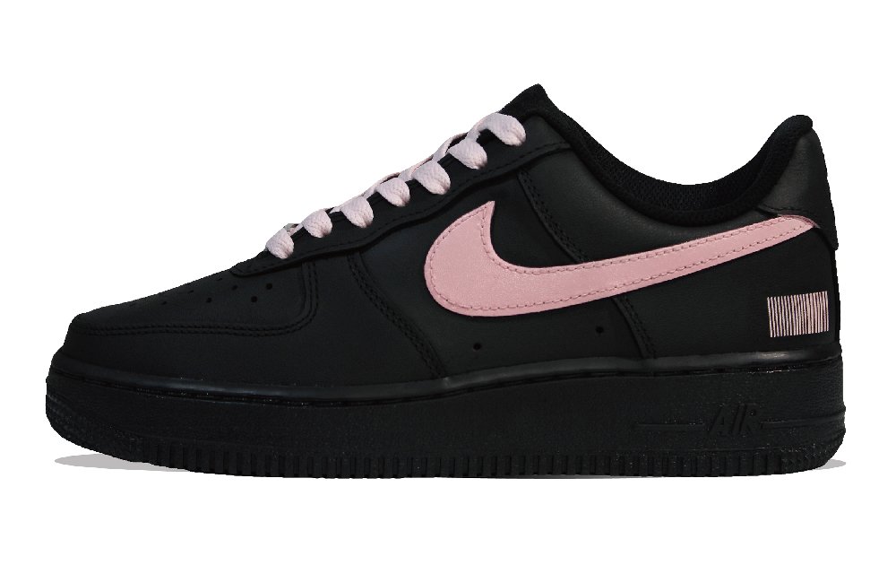 Nike Air Force 1 Low-Top Skateboard Shoes Men's Black Pink