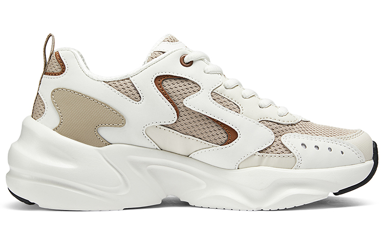 Skechers BOBS BAMINA 2 Cushioned Wear-Resistant Breathable Low-Top Chunky Sneakers Women's Taupe