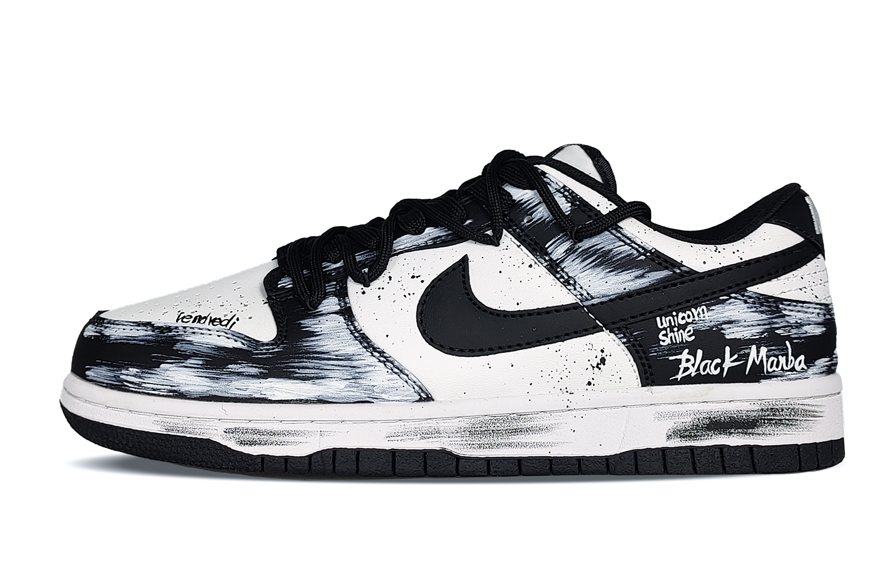 Nike Dunk Black Mamba Slip Resistant Shock Absorbers Low top Skateboard Shoes Unisex