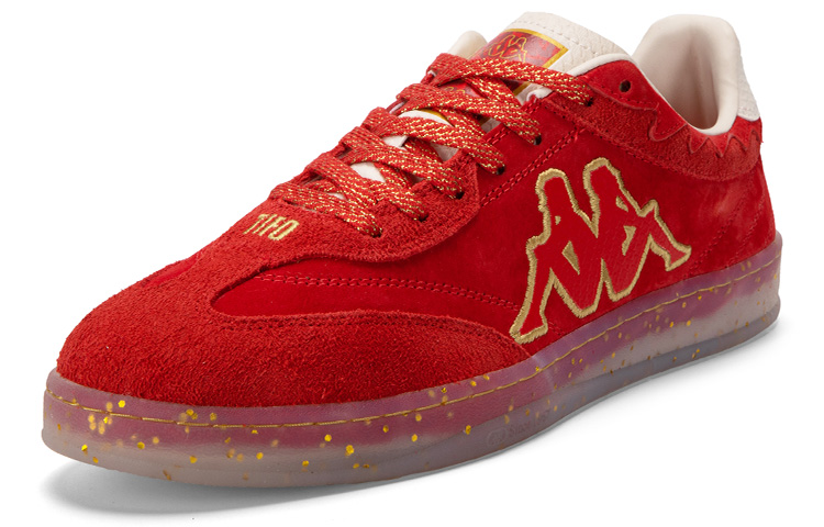 Kappa Tifo Anti Slip Wear Resistant Low Top Skateboard Shoes Unisex China Red/Birch White
