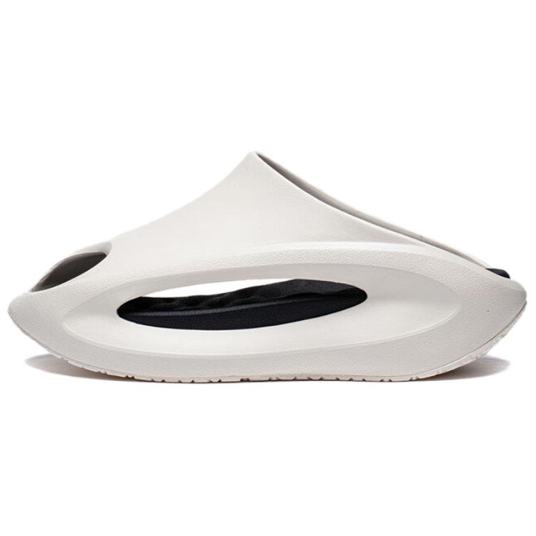 LiNing Yun You Slay Abrasion-Resistant Cushioning Slip-Resistant Slide Slippers Unisex White Black