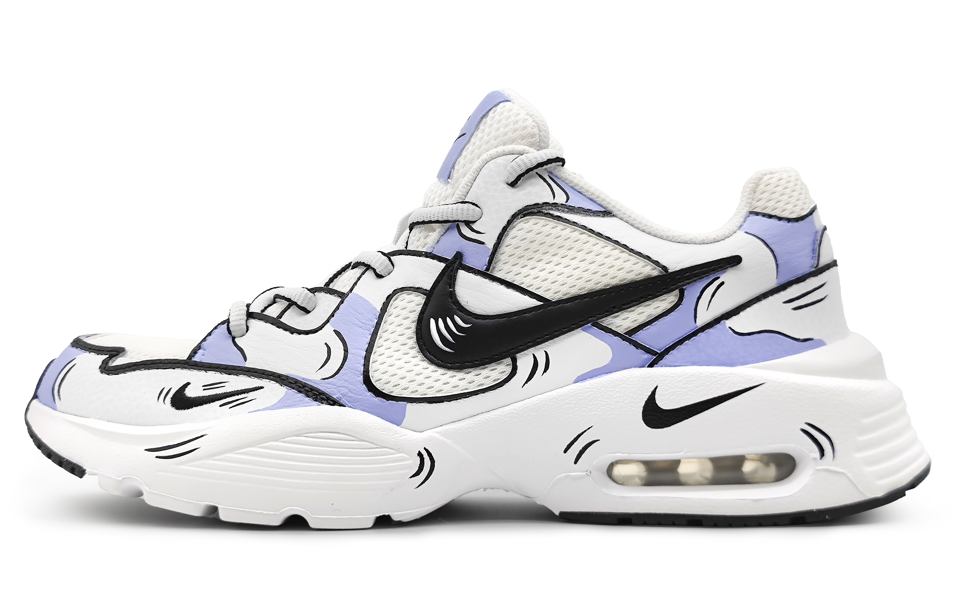 Nike Air Max Fusion Cushioning Anti-Slip And Wear-Resistant Low-Top Casual Shoes Women's Purple White купить в интернет-магазине Yoocart с быстрой доставкой по России.