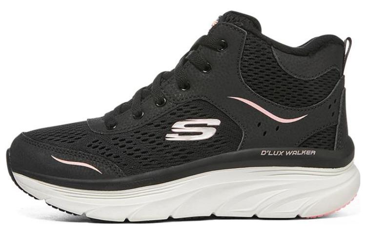 Skechers D'Lux Walker Cushioned Wear-Resistant Breathable Mid-Top Casual Shoes Women's Black