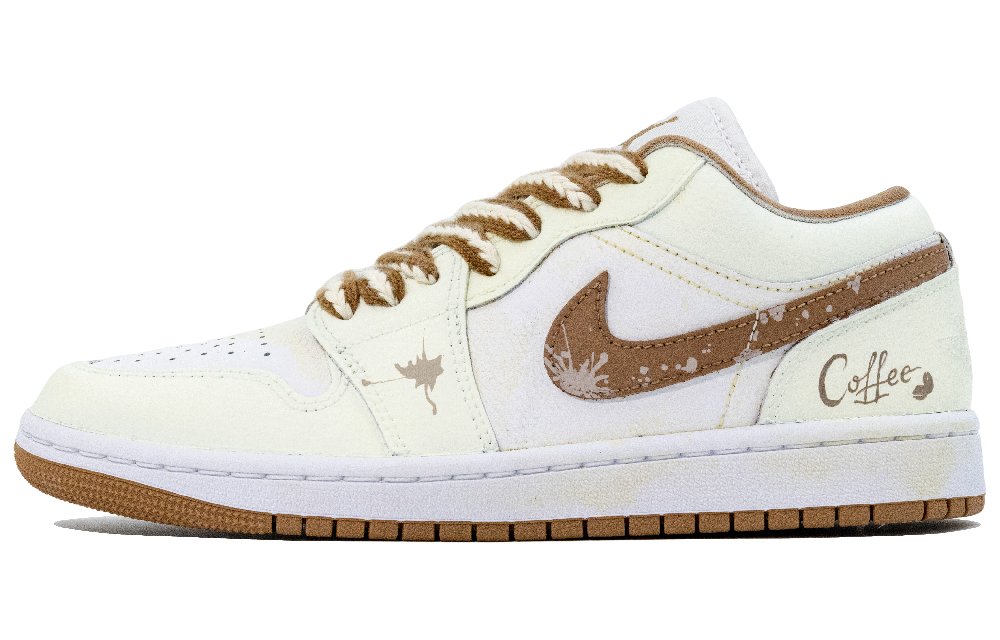 Jordan Air Jordan 1 Abrasion Resistant Low Top Vintage Basketball Shoes Women's Ecru