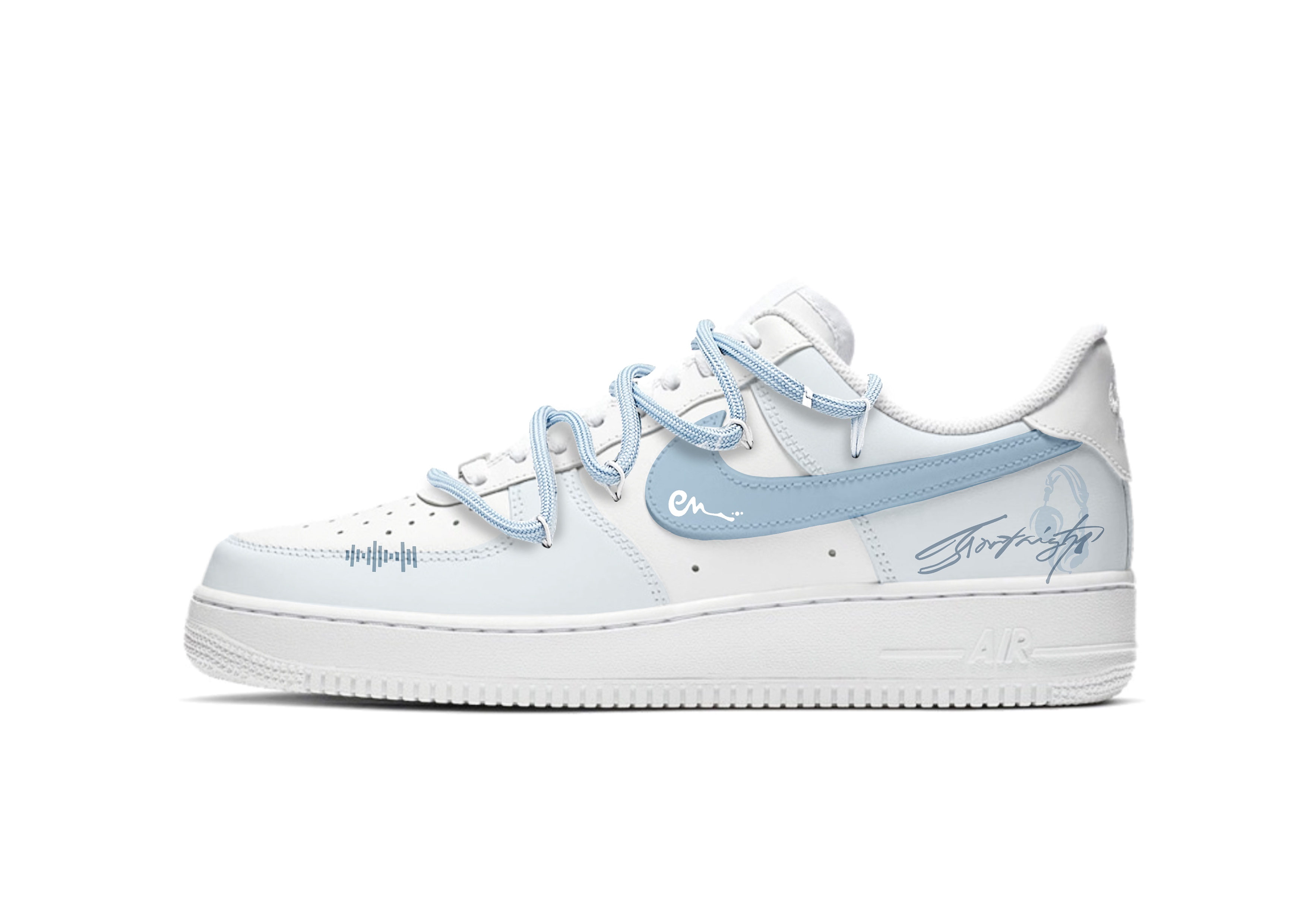 Nike Air Force 1 Skateboard Shoes Unisex Low top Blue