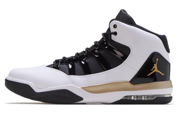 Jordan Max Aura White Metallic Gold Black