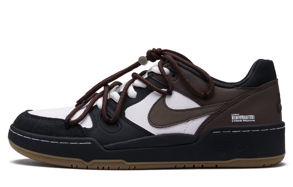 Nike Full Force Slip-Resistant Low-Top Skateboard Shoes Men's Dark Brown