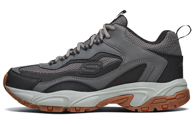 Skechers Stamina Low Top Chunky Sneakers Men's Gray Black