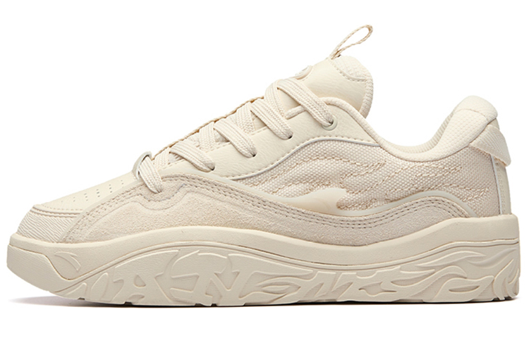 Anta Hot Slip-Resistant Coverage Wear-Resistant Low-Top Skateboard Shoes Women's Beige