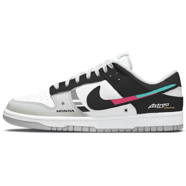Nike Dunk Slip-Resistant Low-Top Skateboard Shoes Men's Gray White