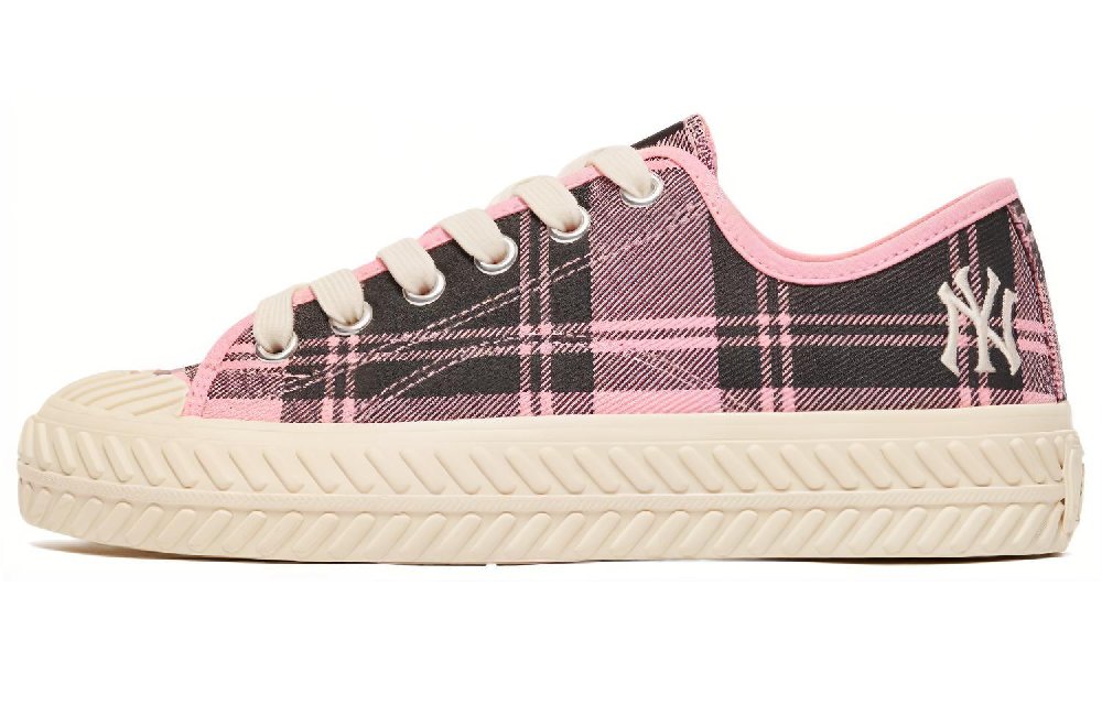 MLB Playball Anti-Slip Wear-Resistant Low-Top Canvas Shoes Unisex Pink