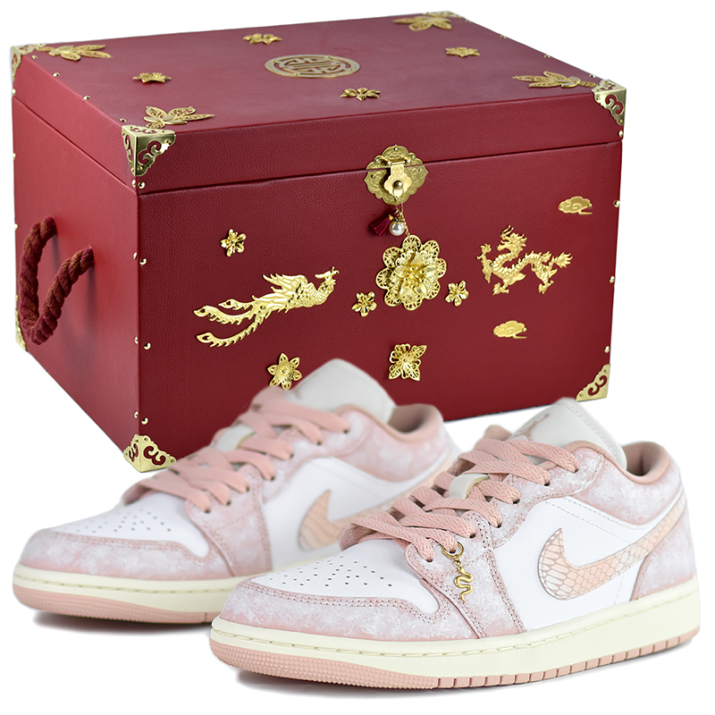 Jordan Air Jordan 1 Low Top Skateboard Shoes Women's Classical Style Pink