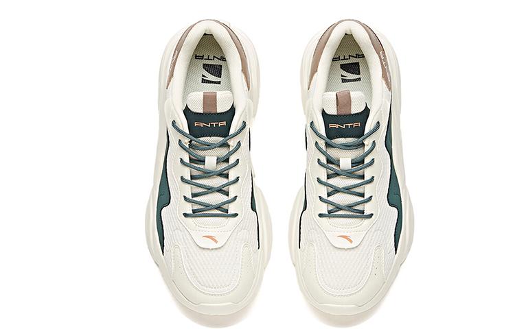 Anta Durable Breathable Low-Top Chunky Sneakers Men's White Gray Green купить в интернет-магазине Yoocart с быстрой доставкой по России.