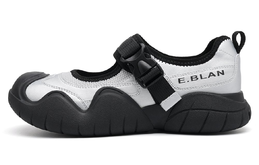 EBLAN Low Top Casual Shoes Women's Black Silver