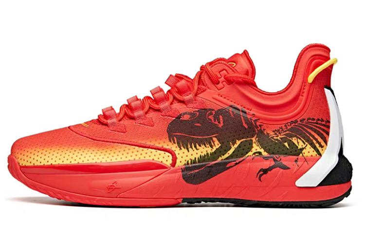 Anta GH1 Low top Basketball Shoes Men's Red Yellow