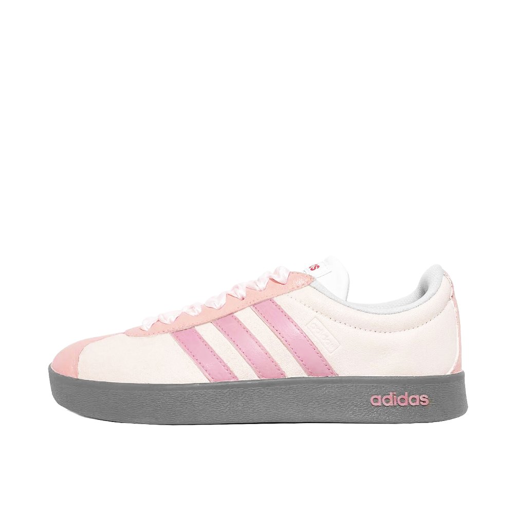 Adidas Neo VL Court 2.0 Two Tone Rose Lightweight Low Top Skateboard Shoes Unisex Pink