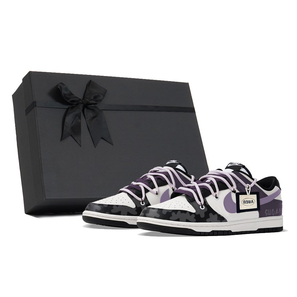 Nike Dunk Abrasion-Resistant Low-Top Skateboard Shoes Unisex Dark Purple