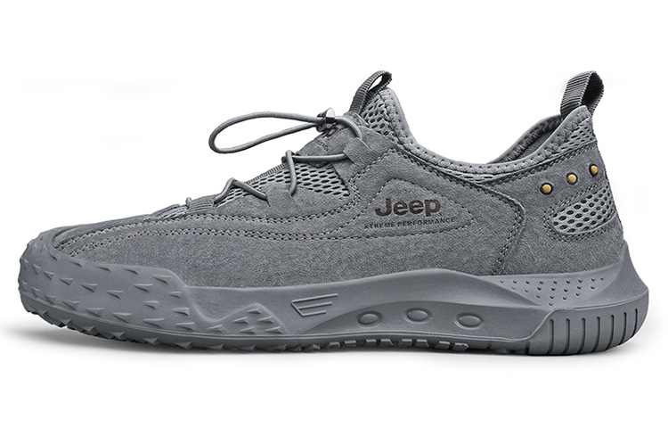Jeep Abrasion Resistant Breathable Low Top Outdoor Shoes Men's Gray