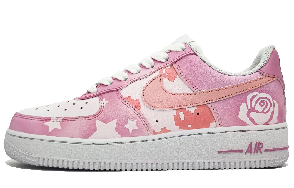 Nike Air Force 1 Anti-Slip Wear-Resistant Low-Top Skateboard Shoes Unisex Rose Pink