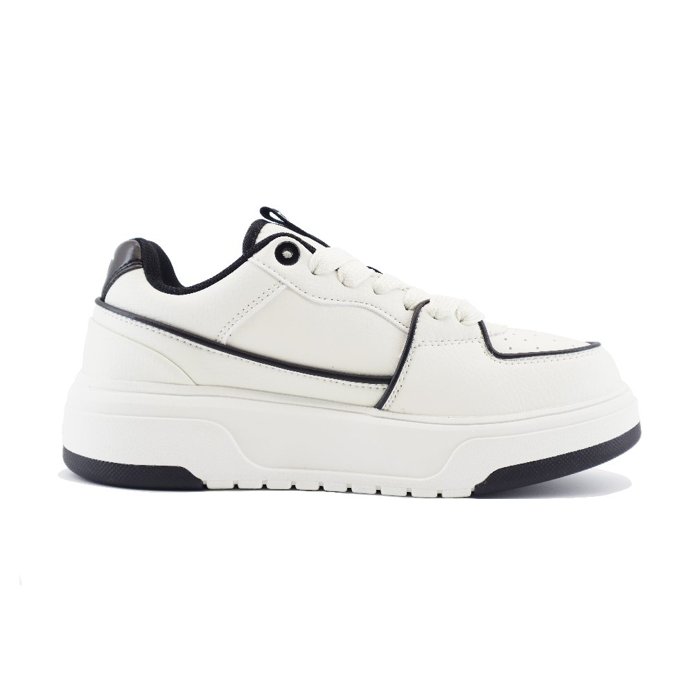 MLB Chunky Liner Pu Chuangyi Anti Slip Wear Resistant Low Top Skateboard Shoes Unisex White
