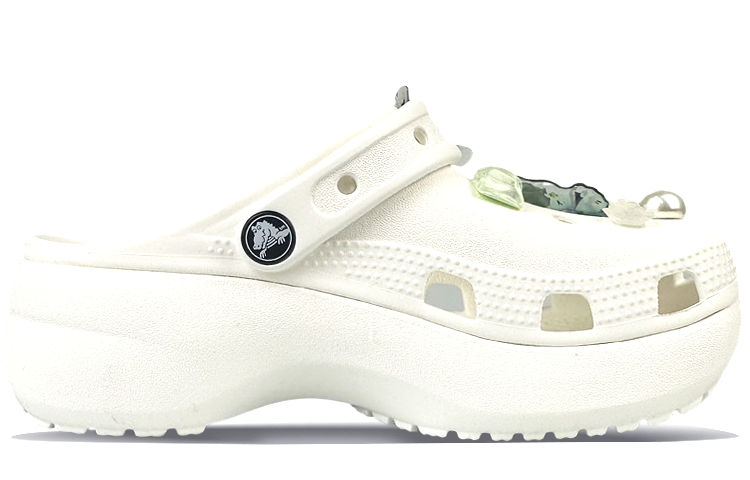 Crocs Classic Platform Clog Clogs Women's Green White
