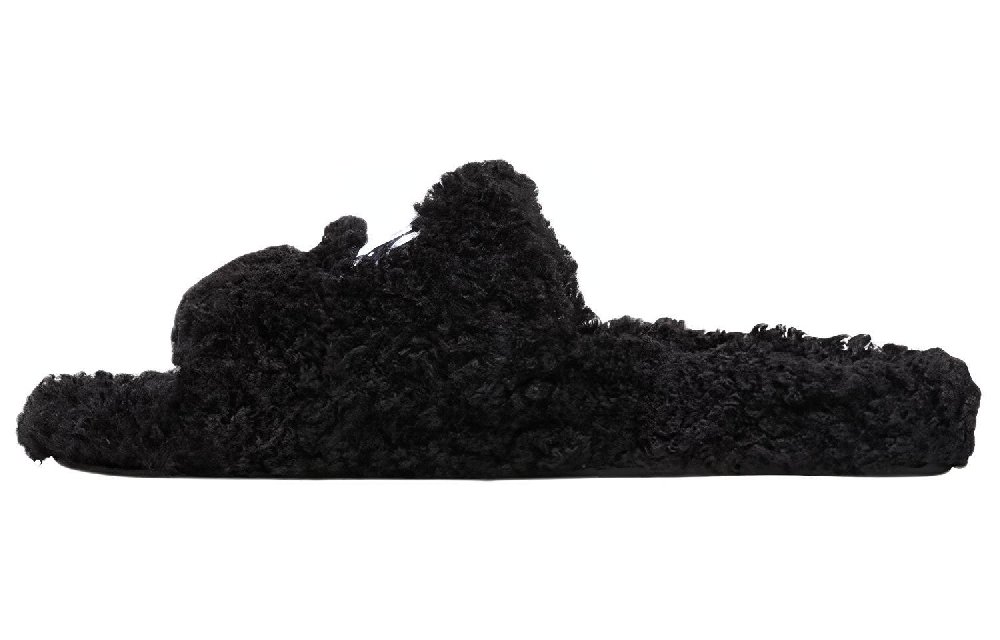 Balenciaga Furry Slides 'Cities Paris Black'
