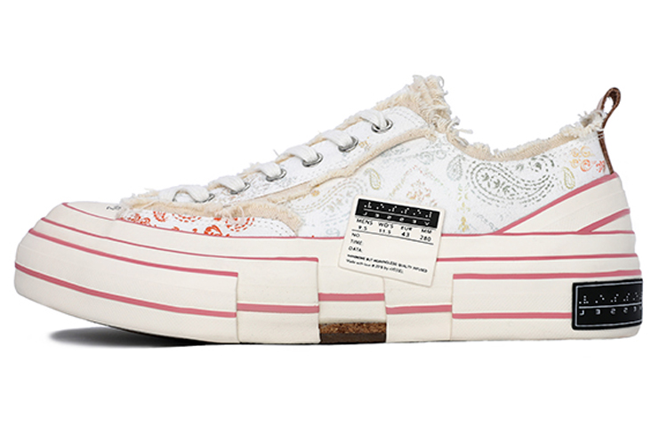 VESSEL G.O.P. Lows Paisley Flourescence Low top Canvas Shoes Unisex White