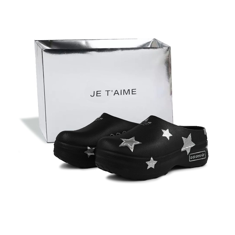 Adidas Originals AdiFOM Stan Smith Mule No Special Function Closed Toe Slippers Women's Silver Black