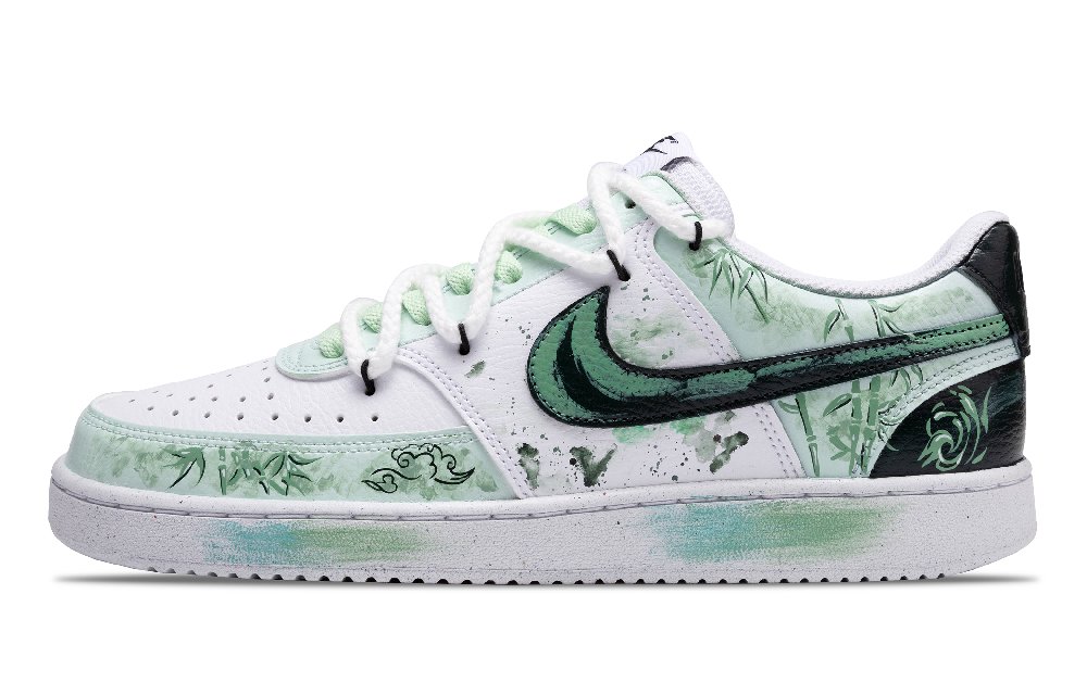 Nike Court Vision 1 Anti Slip Wear Resistant Low Top Skateboard Shoes Men's Light Green