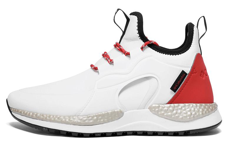 Columbia Slip Resistant, Abrasion Resistant, Waterproof Mid Top Casual Shoes Men's White Red