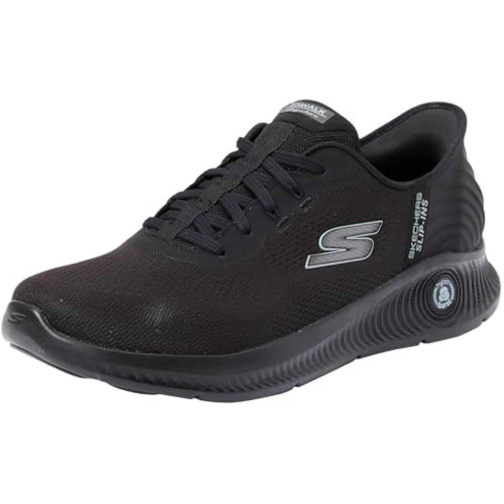 Skechers GO WALK ANYWHERE Mid Top Running Shoes Men's Black